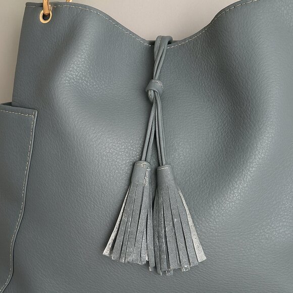 Laggo Julia Pebbled Leather Hobo Bag • Cashmere Gray • NWOT • $595 Retail - Picture 5 of 11